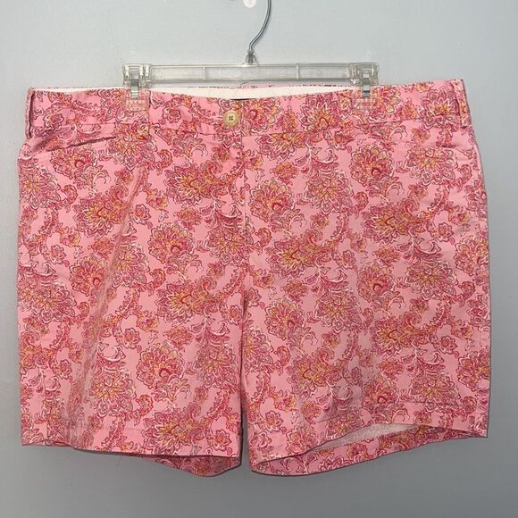 Lands’ End Women’s Plus size 18W 18 W floral paisley pink shorts - Picture 9 of 12